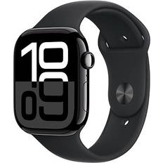 Apple watch series 10 42mm Apple Watch Series 10 42mm Aluminium Diamantschwarz mit Sportarmband Schwarz - S/M