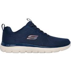 Skechers Men's Summits Eckler 11.0 Wide Navy/Orange Textile/Synthetic Vegan