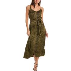 Bella Dahl V Neck Midi Dress - Green