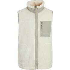 Men - White Vests Jack & Jones Sleeveless Fleece Vesterbro Bodyarmer - Blanc