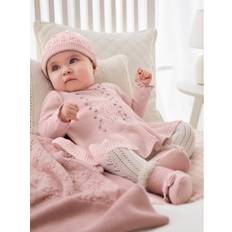 Mayoral Newborn Baby Girls Pink Knitted Cotton Dress Set