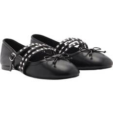 Mango Sko Mango Studded Ballet Flats With Straps Kvinde Black Snøresko hos Magasin