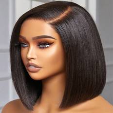 Shein Short BOB Wig Lace Frontal Cuticle Pre Plucked Brazilian Human Hair For Black Women Density