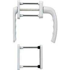 Manillas de puerta Hoppe Balkongarnitur NY 099KH/961N/U10 Alu.F9016 63-73mm