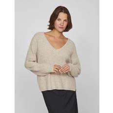 Vila Oberteile Vila V-ausschnitt Strickpullover