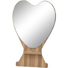 Rammento 29cm tall vanity shaving mirror dressing table mirror heart shaped make up