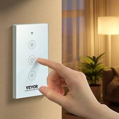 Electrical Outlets & Switches VEVOR WiFi Smart Light Dimmer Switch, 100-250V AC Wi-Fi 2.4GHz,App Remote Control Voice Compatible with Alexa Google Home Blue