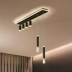 Remote Control Pendant Lamps Lexent Garwarm Black Pendant Lamp 110cm