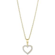 Siersbøl Heart Pendant - Gold/Transparent