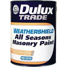 Dulux Trade Weathershield Pure Brilliant Masonry Paint White 5L