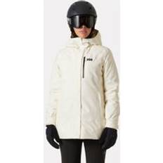 Beige - Damen - Skifahren Bekleidung Helly Hansen Skijacke mit Kapuze, Snowplay Beige