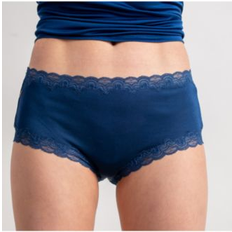 Silk Panties Uwila Warrior Women's Soft Silk Lace Brief Estate blue XXSmall