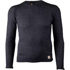 Cotton Base Layers Carhartt Men's Base Force 100% Cotton Midweight Classic Crew, Black Heather, Tall