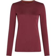 Hiking - Women Base Layer Tops Icebreaker Merino 260 Tech Long Sleeve Base Layer Red Woman