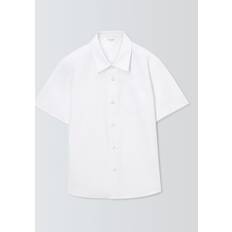 John Lewis John Lewis ANYDAY Boy's Short Sleeve Patch Pocket School Shirts, Pack of 5, White