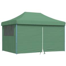 vidaXL Foldable Party Tent Pop-Up with 4 Sidewalls - Green