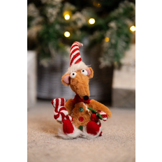 Smart Garden Santa Rat Gingerbread Red/Brown/Ginger Decoration 33cm