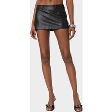 Polyurethane Skirts Edikted Crawford Faux Leather Micro Skort