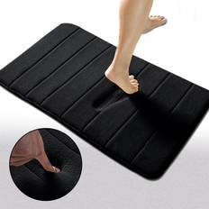 Black Non-Slip Bath Mats Aspire Homeware Bath Shower Mat 40 x 60 cm Black Anti Slip Rug