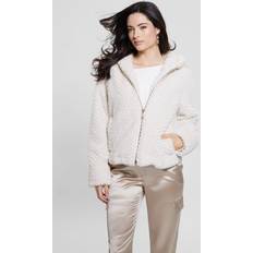 Guess GUESS Theoline Faux-fur Hooded Jacket Muted Stone