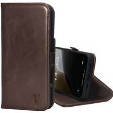 Torro iPhone 16 Leather Wallet Case Dark Brown