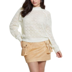 Guess Women Tops Guess GUESS Kensley Open-knit Sweater White