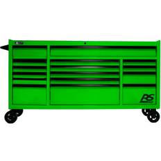 DIY Accessories Homak Homak LG04072160 72 in. RS Pro Series 16-Drawer Roller Tool Cabinet, Green