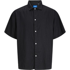 Linen Shirts Jack & Jones Faro Wide Fit Shirt - Black