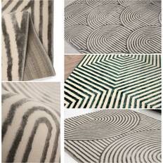 Large Living Room Rugs Grey Blue Geometric Rug