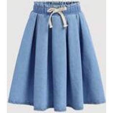 24-36M Skirts Children's Clothing Shein Baby Girls Denim Ruffled Skirt - Blue