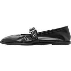 Mango Shoes Mango Women's Round Toe Buckle Ballerinas Black