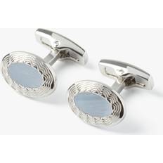 Blue Cufflinks Simon Carter Allegro Lace Agate Cufflinks, Light Blue