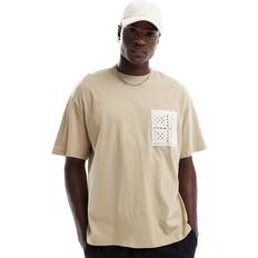 Only & Sons Oversize T-Shirt With Crochet Pocket Light Brown