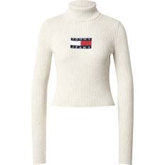 Wolle Pullover Tommy Jeans Rollkragenpullover mit Wolle - Offwhite