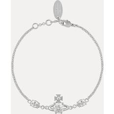 Vivienne Westwood Silver Bracelets Vivienne Westwood Silver Joaquina Crystal Orb Bracelet Silver 17.5cm