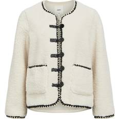 Quilted Jackets - White Object Teddy Jacket - Cream/White