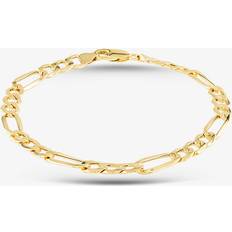 Gold Bracelets T.H.Baker 9ct Yellow Gold Figaro Chain Bracelet HF150-8.5