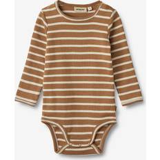 M Bodyer Børnetøj Wheat Body langærmet Berti Caramel Stripe