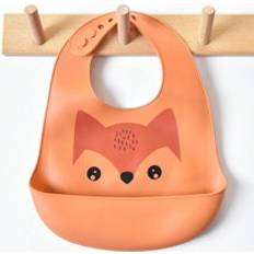 Silicone Accessories Shein 1pc Baby Animal Printed Waterproof, Anti-Dirt, Anti-Leak Silicone Bib For Every Seasons