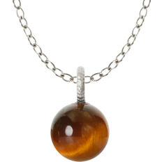 Dulong Charms & Vedhæng Dulong Globe Tigereye Vedhæng Sølv GLO2-F1111 Dame 925 sterling silver