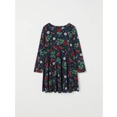 Polarn O. Pyret Dresses Polarn O. Pyret Festive Floral Print Kids Dress Blue 9-10y x