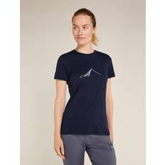 Icebreaker T-paidat Icebreaker Merino Tech Lite South Constellation Short Sleeve T-shirt Blue Woman