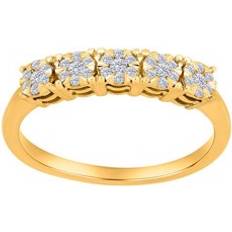Guld Ringe Siersbøl 14kt. guldring m/dia. 0.24ct W/SI
