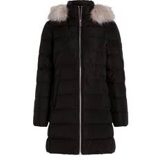 Tommy Hilfiger Down Fur-Trim Hooded Coat BLACK