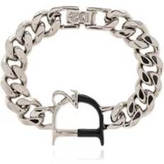 DSquared2 Statement Logo Armbånd Palladium/Svart Metall Gray