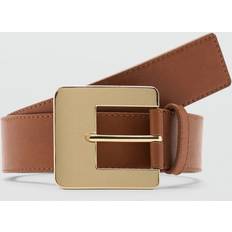 Mango Accessories Mango Mango Women's Maxi Buckle Leather Belt Brown