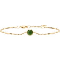 Grön Armband Julie Sandlau Primini Moss Green förgyllt silver Armband Med Kristall