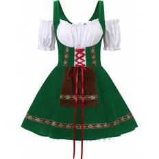Shein Oktoberfest Carnival Costumes For Women German Dirndl Cosplay Dress