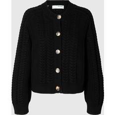 Selected Femme Clothing Selected Femme Women's Cable Knit Cardigan - Black