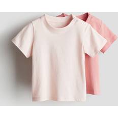 Babyer T-skjorter H&M Baby Rosa 2-pack T-shirt bomull 1-2M